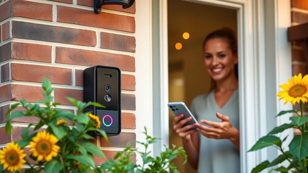 modern video doorbell new jersey entry integration with smart home app