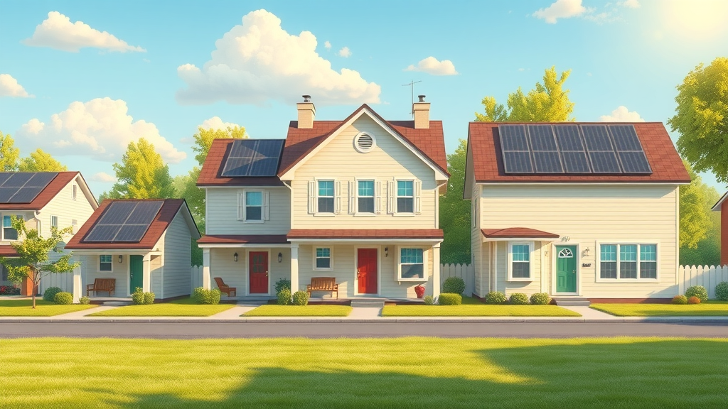 animated scale illustration comparing solar panel system sizes for small to large NJ homes
