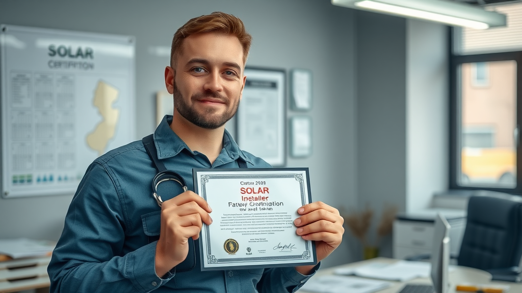 Professional solar installer with certification in New Jersey office, solar installer companies new jersey