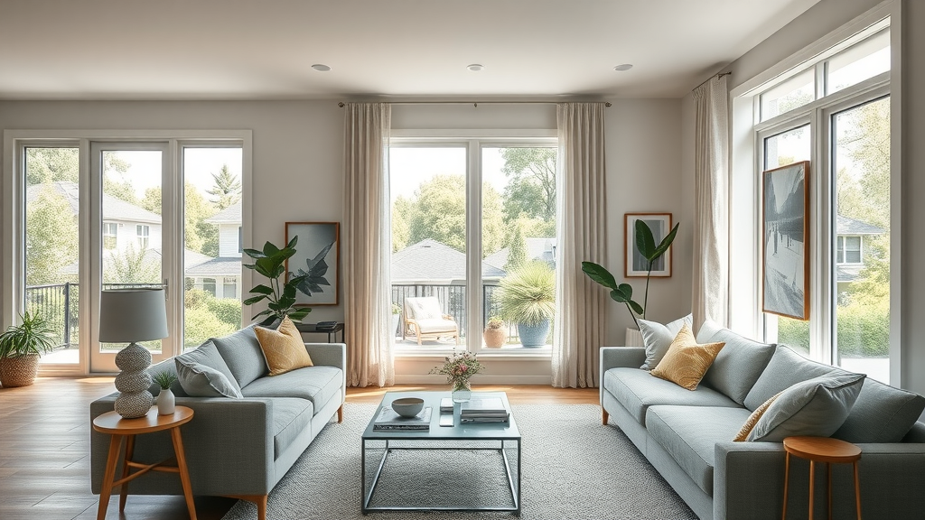 home staging companies modern living room staged in New Jersey
