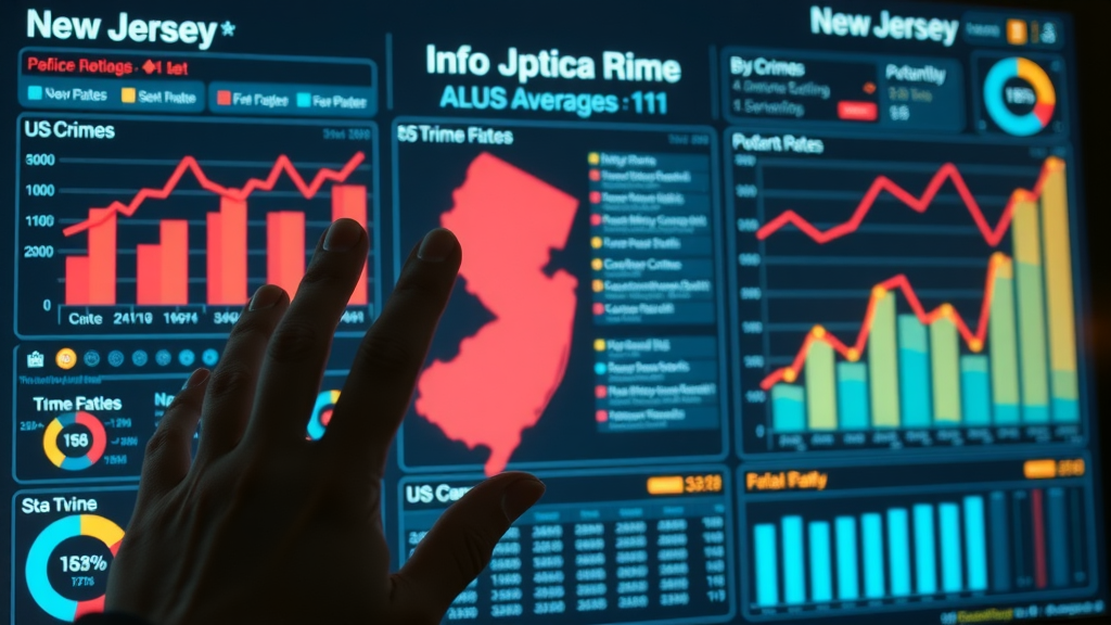Insightful data visualization showing New Jersey crime rates vs national averages for home security in New Jersey