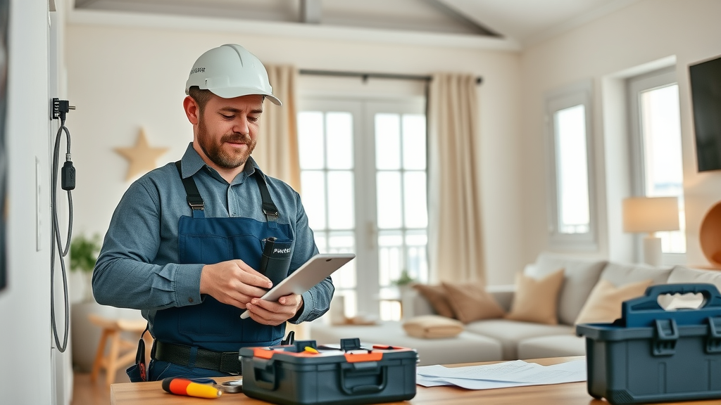 Professional installer and DIY homeowner installing security system in a New Jersey home, highlighting differences in installation approach and equipment. Security system installation in NJ.