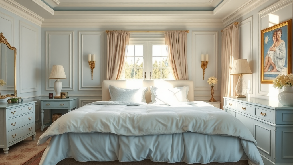 luxury home luxurious staged master bedroom in New Jersey home staging services