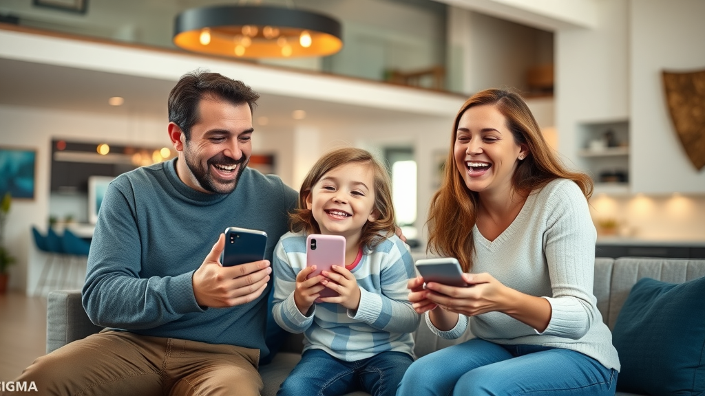 Happy NJ family enjoying secure, connected living with smart home systems|smart homes in NJ