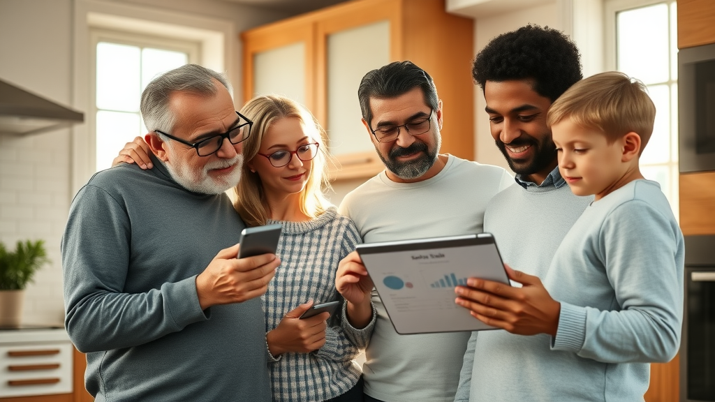 calculating average cost of solar in nj family reviewing energy bills and solar installation quotes