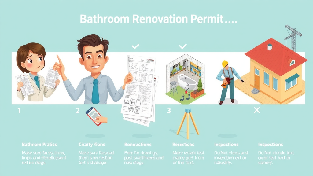 Step-by-step illustration of bathroom renovation permit process New Jersey