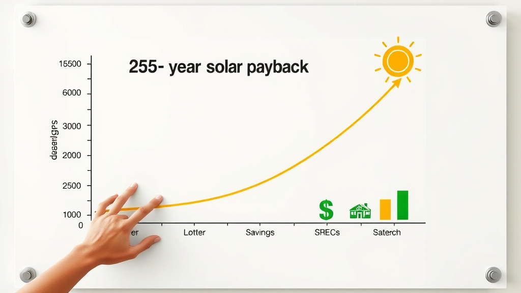 graph showing solar panel system pricing NJ, payback period, and ROI growth