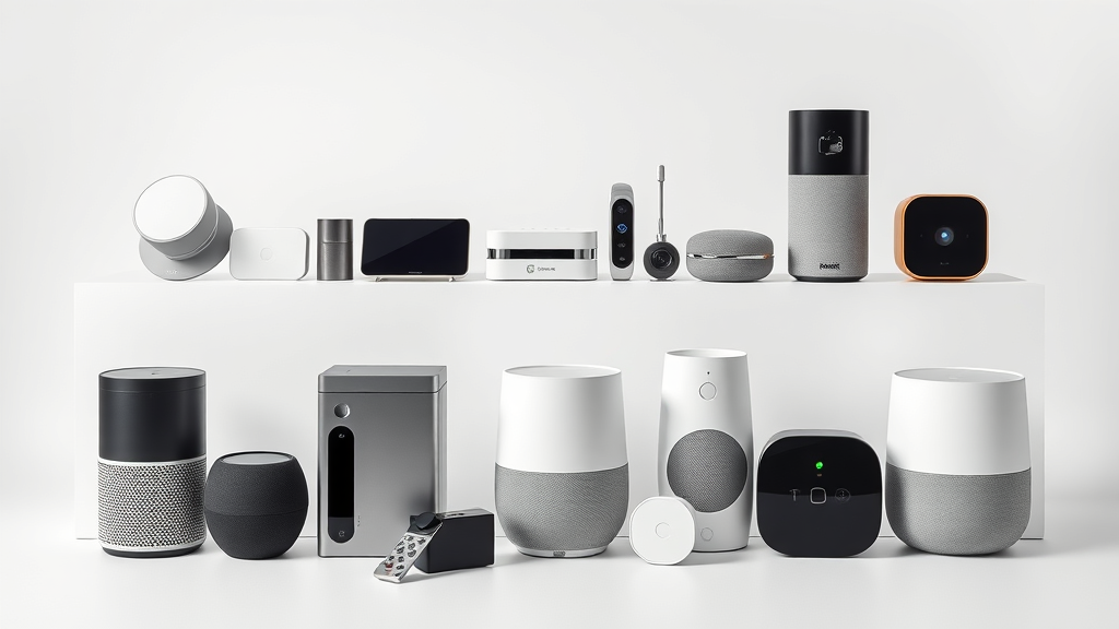sleek lineup of popular smart home devices used in New Jersey homes